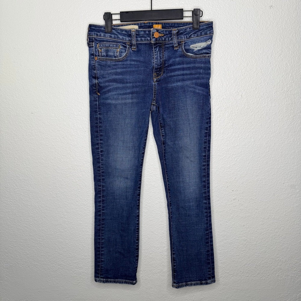 Pilcro and the Letterpress Stet Slim Straight Jeans Blue Medium Wash Size 28